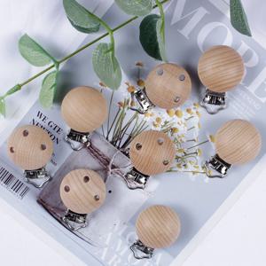 20Pcs 너도밤 나무 젖꼭지 클립 Chewable 젖니가 남 나무 젖꼭지 클립 아기 Teether 간호 액세서리에 대 한 더미 클립 체인