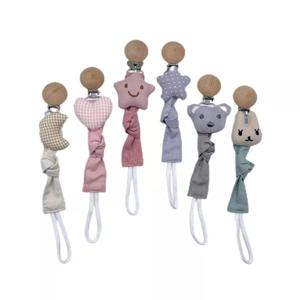 아기 젖꼭지 클립 유아 신생아 면화 나무 젖꼭지 체인 젖꼭지 노리개 더미 홀더 친환경 소재