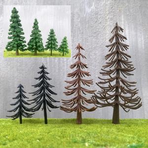 10-50pcs 4-12cm 시뮬레이션 소나무 트렁크 플라스틱 트렁크 모델 트리 마이크로 조경 장식 scal 기차 철도 레이아웃