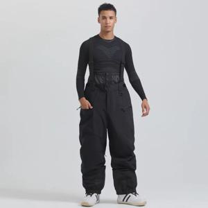 GSOU SNOW 남녀공용 스키 바지, 남녀공용 스노우보드 바지, 방풍 방수, 슈퍼 웜 조절 스트랩, 야외 스포츠웨어