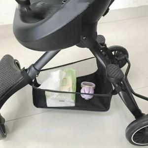 유모차 하단 주최자 가방 하드 보드 유모차 액세서리와 유니버설 메쉬 3 차원 조직 장난감 보관 바구니