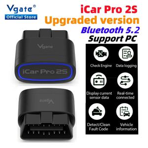 신형 Vgate iCar Pro 2S ELM327 블루투스 5.2 안드로이드/IOS/PC용 OBD2 자동차 진단 도구 엘름 327 업그레이드 OBD 2 V2.3 자동 스캐너