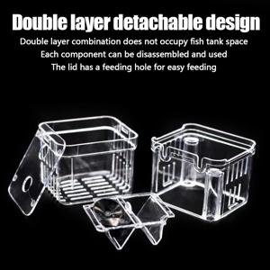 다기능 물고기 수족관 물고기 번식 격리 상자 높은 투명한 수족관 번식자 FishTank 더블 Guppies 부화 인큐베이터