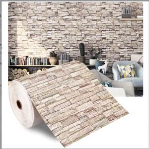 장식 방수 및 방습 자체 접착 벽지 복고풍 스타일 홈 장식 침실 거실 배경 벽