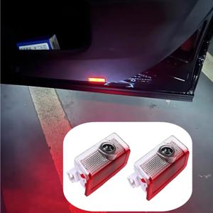메르세데스 벤츠 W176 W177 W246 W205 W212 W213 W166 X253 LED 자동차 도어 프로젝터 웰컴 고스트 섀도우 라이트 전구 액세서리 2개