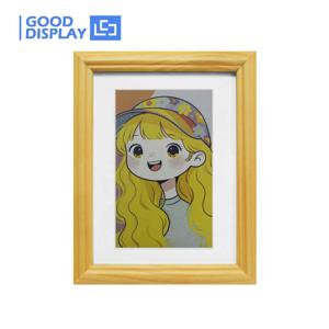 GooDisplay E6 8인치 컬러 전자 종이 프레임 솔리드 우드 디자인 초장기 대기 800x480, GDP073EW1