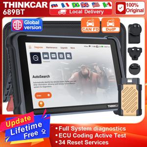 THINKCAR THINKSCAN 689BT CANFD DOIP OBD2 진단 도구, 34 리셋 자동차 스캐너, 전체 시스템 ECU 코딩 양방향 제어 스캔