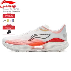 Li-Ning 여성용 슈퍼 라이트 22 라이트 러닝화 TEMPO BOUNSE 쿠션 BOOM FIBER LiNing 웨어러블 미끄럼 방지 스니커즈 ARBV002