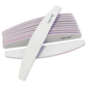 네일 파일 버퍼 100/180 그릿 하프 문 네일 파일 양면 사포 네일 샌딩 그라인딩 젤 매니큐어 매니큐어 도구