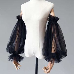 신부 팔 소매 원사 통기성 웨딩 긴 소매, 얇은 단색 플리츠 레이스 팔 커버, 코스프레, 홀리 한국 스타일