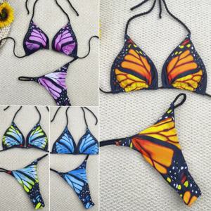 새로운 도착 로프 비키니 여성 나비 분할 수영복 섹시한 끈 팬티