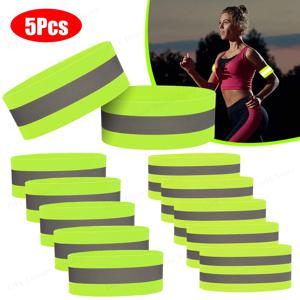 5PCS 손목 발목 다리 안전 반사판 테이프에 대 한 반사 팔 밴드를 실행 야간 산책 사이클링 Led 팔찌 스트랩 높은 Visibil