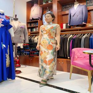 재단사 상점 맞춤형 기질 연회 유명인 중국-시크 복고풍 개선 치파오