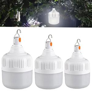 충전식 LED 캠핑 라이트 캠프 충전식 비상 USB LED 전구 방수 에너지 절약 전구 매달려 작업 조명 텐트