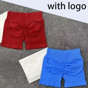 DF 로고 부티 하이트 스트레치 러닝 반바지 임팩트 반바지 매끄러운 스크런치 부랑자 운동 체육관 짧은 로우 리브 허리 밴드 요가 반바지