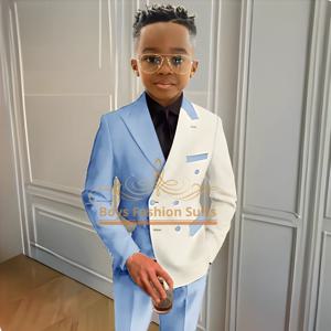 소년 정장 정장 세트 2 피스 정장, 결혼식 파티 칵테일 파티 맞춤 정장 드레스에 적합 2 ~ 16 세 아동복