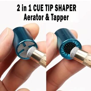 1pc 2in1 당구 큐 팁 도구 다기능 셰이퍼 태퍼 내구성 알루미늄 합금 블루 골든 블랙 완벽한 큐 성능