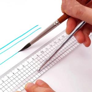 30cm/50cm 그루브 눈금자 애니메이션 디자인 눈금자 수채화 그리기 도구 구 아슈 그림 미술 용품 ​​사무용품