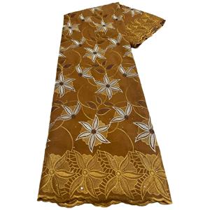 NI AI 아프리카 면 레이스 원단 2025 고품질 자수 나이지리아 스위스 보일 레이스 원단 파티 드레스용 프랑스 소재