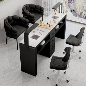 다기능 매니큐어 테이블 및 의자 세트, 진공 청소기가 있는 특수 싱글 및 더블, 매니큐어 테이블 대리석 크림 바람