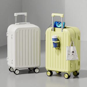 내구성이 뛰어난 대용량 고급스러운 디자인의 여행용 캐리어, 비밀번호 잠금 장치와 부드럽게 롤링하는 바퀴가 있는 학생용 가방
