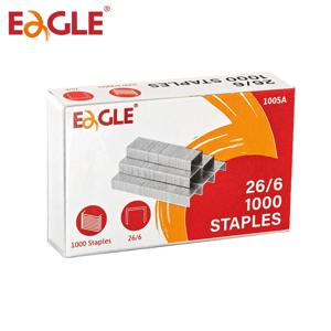 Eagle No.26/6 스테이플, 1/4인치 다리, 3박스 벌크 팩, 총 3000개, 상자당 1000개, 사무실 및 학교 바인딩 액세서리