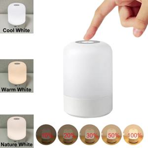 LED 야간 조명 터치 테이블 램프 충전식 책상 램프 3 색 조정 가능한 침대 옆 크리 에이 티브 주변 조명 바 룸 장식 조명