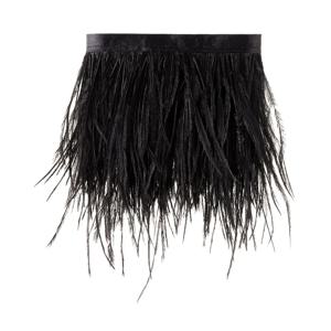 여성 패션 깃털 리본 DIY 웨딩 드레스 타조 깃털 트림 1 미터 길이 8-10 CM 와이드 깃털 리본 셀비지