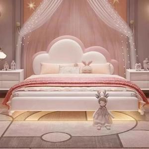 간단한 일반 어린이 침대 나무 북유럽 싱글 사용자 정의 디자인 소녀 어린이 침대 프레임 공주 현대 Cama Infantil 가구 홈