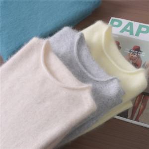 가을 겨울 밍크 캐시미어 여성 스웨터 오-넥 풀오버 패션 기본 캐주얼 SolidClothing 100% 밍크 캐시미어 니트 탑