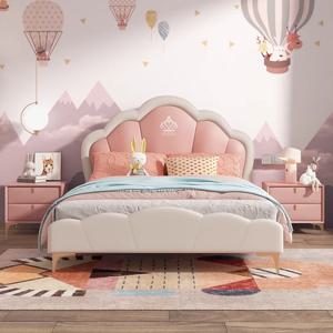 일반 장식 어린이 침대 나무 안전 간단한 단일 디자인 어린이 침대 공주 현대 Camas Infantiles 가구 홈