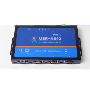 USR-N540 4 포트 RS232 RS485 RS422-이더넷 RJ45 Modbus RTU 게이트웨이 직렬 장치 서버(SSL/TSL MQTT 포함)