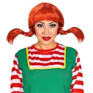 오렌지색 깔끔한 앞머리 안티 워프 브레이드 합성 가발 |   애니메이션 엘프 역할극에 적합한 가발