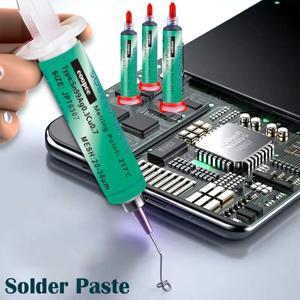 Sn99Ag0.3Cu0.7 무연 납땜 페이스트 니들 튜브 PCB/BGA/SMD 납땜용 USB 소켓 수리용 주석 납땜 페이스트 20-38um
