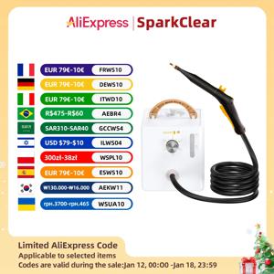 2600W 고온 및 고압 스팀 클리너 1000ml 대용량 물탱크 6단계 조절 가능한 압력 스팀 청소기