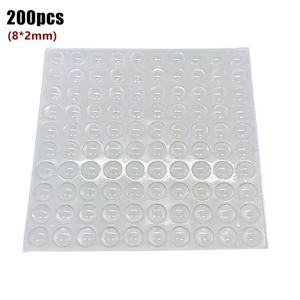 200Pcs 자기 접착 라운드 실리콘 고무 범퍼 부드러운 투명한 안티 슬립 충격 흡수기 피트 패드 댐퍼, 키보드 스티커