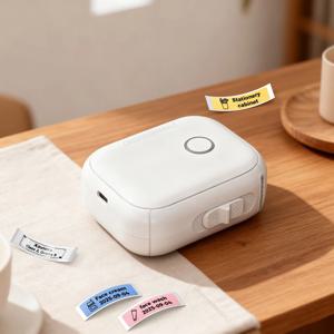 접착 라벨 프린터 마크라이프 P12 휴대용 라벨러 잉크리스 열전사 프린터 P12 라벨 스티커 프린터 가방 블루투스 메이커