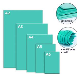3mm 소프트 카빙 러버 블록 프린트메이킹 스탬프 블록 키트 시트 A3/A4/A5 프린팅 보드 플레이트 메이킹 리놀륨 아트 스타터 툴