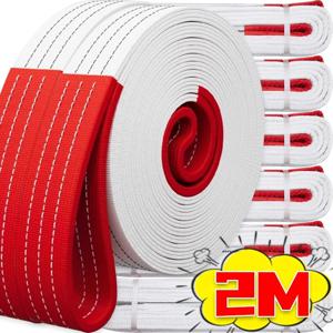 1/2M 크레인 웨빙 슬링 산업용 리프팅 스트랩 내마모성 폴리프로필렌 트레일러 리프팅 로프 4중 꼬임