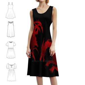 드래곤 에이지 오리진스: 웨이킹 블러드 드래곤 V2 한국 스타일 여성용 드레스 우아한 캐주얼 드레스 파티 또는 일상 착용용 드래곤