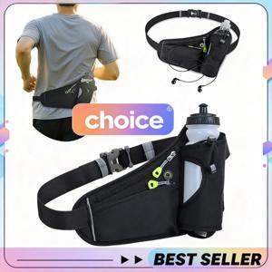 러닝 웨이스트 백 물병 홀더 하이드레이션 벨트 백 남녀 스포츠 허리 가방 체육관 러닝 휴대폰 조깅 사이클링 가방
