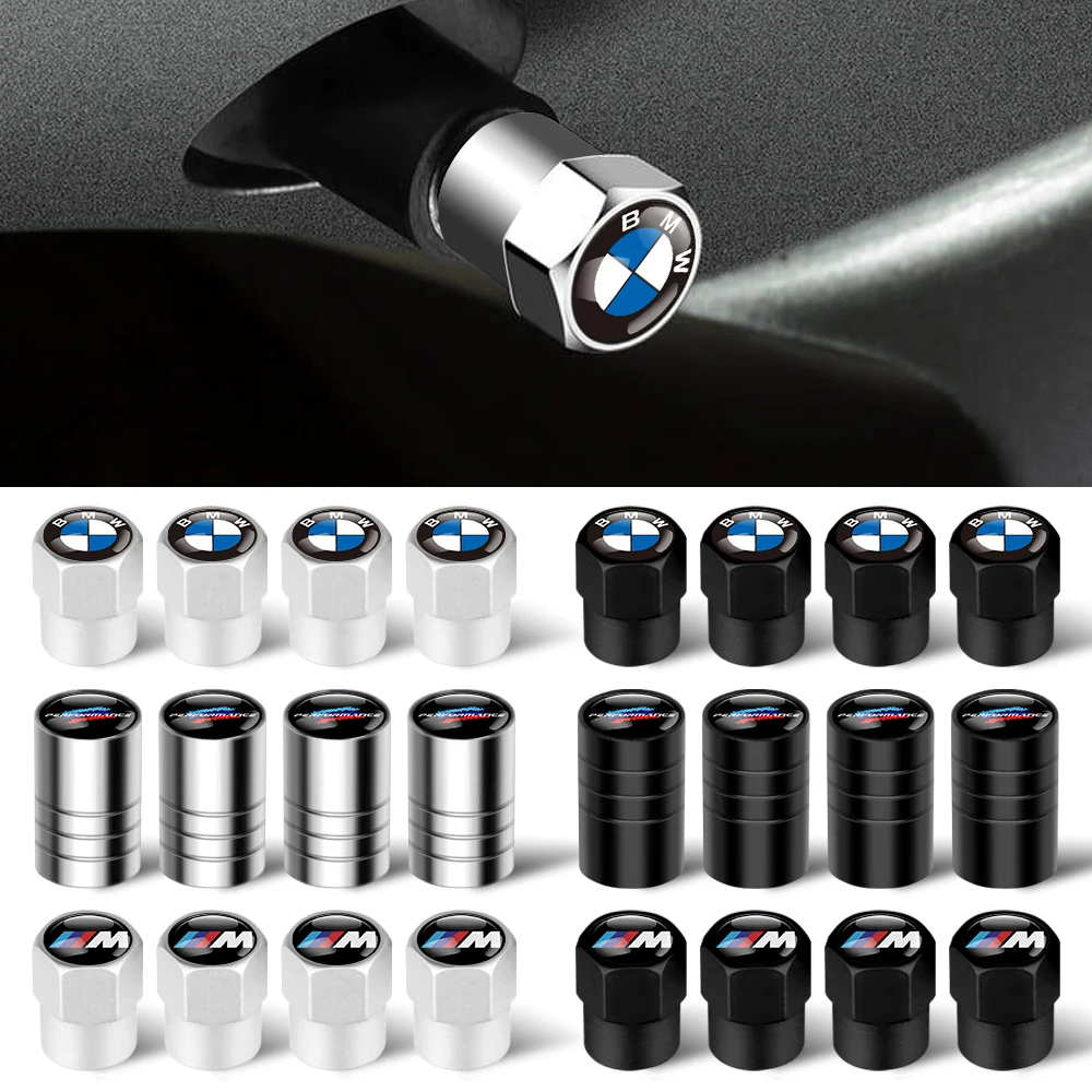 BMW M E92 E87 F10 F20 F30 X3 X5 i3 ix3 i4 E46 E90 E39 E60 E36 E30 E61 E91용 금속 자동차 휠 타이어 밸브 에어 스템 캡 커버 4개
