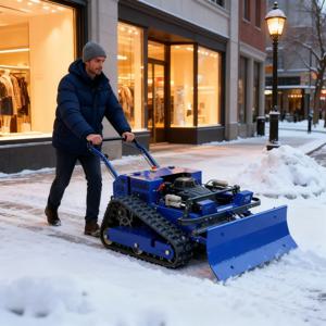 맞춤형 상업용 잔디 깎는 기계 - 원격 제어 크롤러 잔디 깎는 기계 자동 모델 겨울 눈 제거용