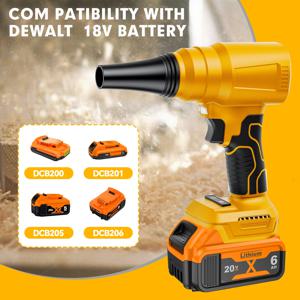 디월트 18V 배터리용 무선 먼지 블로워 전기 에어 블로워 터보 제트 핸드헬드 정원 낙엽 블로워 먼지 제거 전동 공구