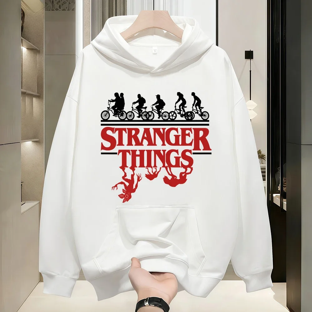 2026 신상 헬파이어 클럽 후디, 스트레인저 씽즈 몬스터 프린트, 가족 커플 매칭 세트