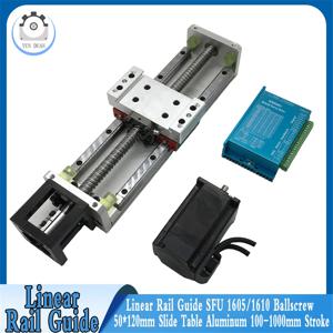 선형 레일 가이드 100~1000mm 스트로크 수평 부하 70KG NEMA23 스테퍼 모터 키트 알루미늄 2x15mm 선형 가이드 60 서보 모터