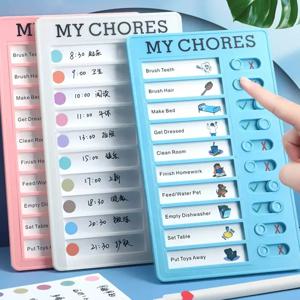 자기 훈련 체크리스트 플라스틱 메모판 일일 주간 월간 플래너 카와이 할 일 목록 한국어 문구 사무실