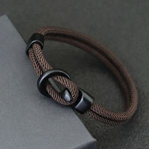 패션 로프 팔찌 남자 더블 레이어 야외 캠핑 Braclet 옴므 액세서리 생존 Paracord Braslet 그를위한 선물