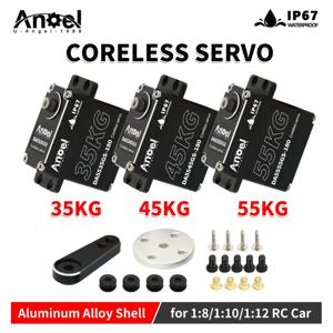 UAngel 방수 서보 디지털 금속 기어 HV 코어리스 서보, 알루미늄 케이스, 1/8 1/10 RC 자동차 트럭 크롤러 보트용, 35KG 45KG 55KG