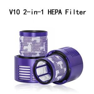 V10 미국 버전 진공 청소기 필터 요소 액세서리 세척 가능 교체용 포스트 필터 HEPA 예비 부품 재사용 가능